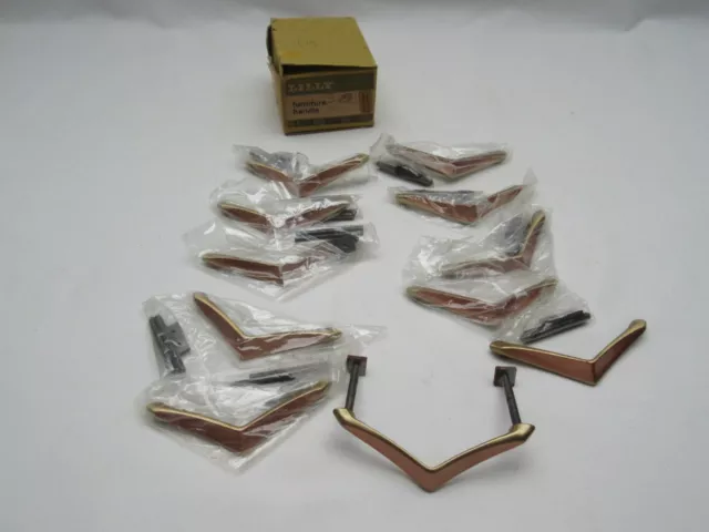 11 boutons poignée de tiroir de porte tiroir de porte vintage rétro Lilly 8360 laiton laiton NEUF