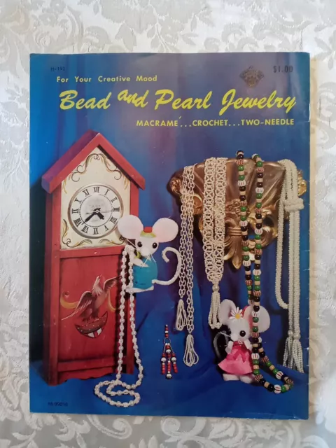Joyería de cuentas y perlas macramé 13 patrones ganchillo artesanal libro de curso vintage 71