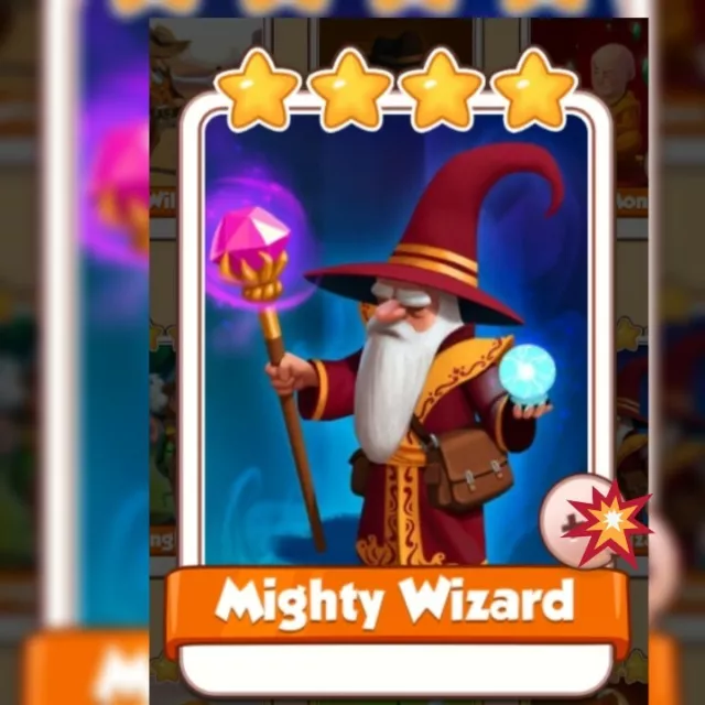 Mighty Wizard *** Coin Master Game Card. Get Card Immediately.