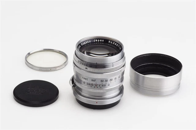 Nikon Nikkor-P.C 2/8.5cm "C" (for Contax) w. Hood #396713 (1679761550)