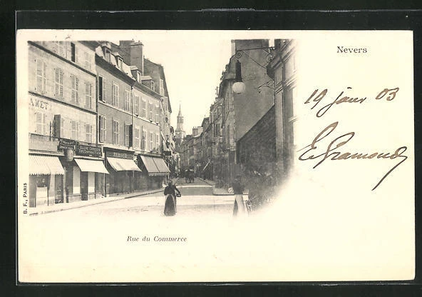CPA Nevers, Rue du Commerce