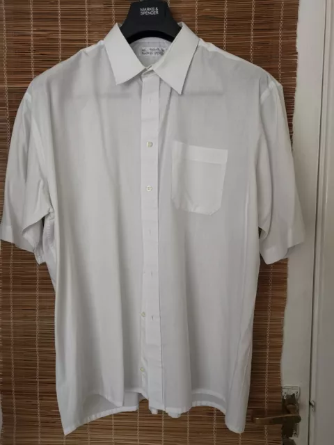 Marks & Spencers Wing Collar Dress Dinner Shirt . Size 18"  46cm White