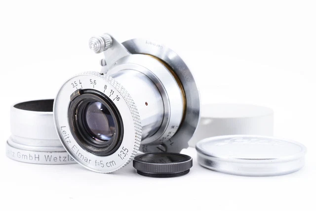 A Leitz Elmar f/3.5 50mm Lens, 1942, black repaint, serial no. 1014039
