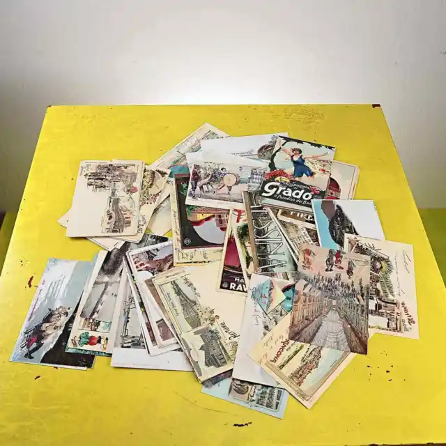 lotto di 78 cartoline vintage non viaggiate italiane a tema arte