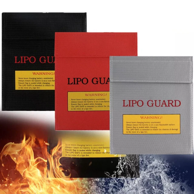 2025 LI-PO LIPO Battery Safe Guard Bag Fireproof Explosionproof Charge ...