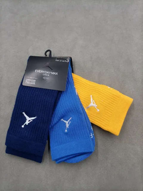 Air Jordan Everyday Max Dri-Fit Crew Socks Men Large 3 Pairs 3 Colors