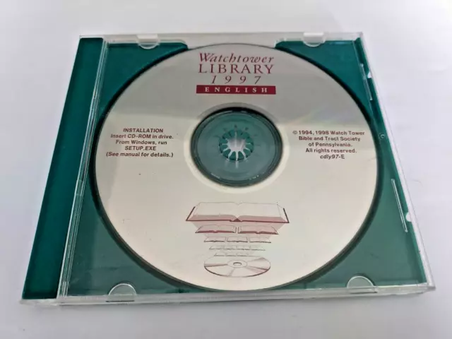 Biblioteca Torre Di Guardia 1997 (Inglese) Pc Cd - Rom (Testimone Di Jehovah)