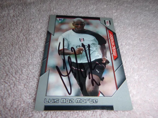 Signierte Luis Boa Morte Fulham FC Topps Premier Stars 2004-2005 Karten