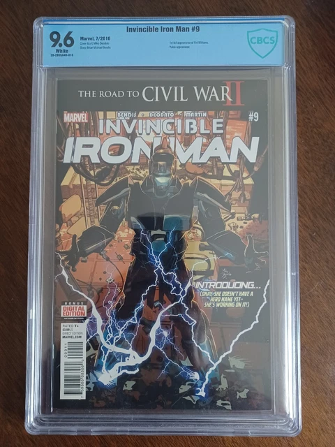 Invincible Ironman 9 CBCS 9.6 1st Full Appearance of Riri Williams NOT CGC