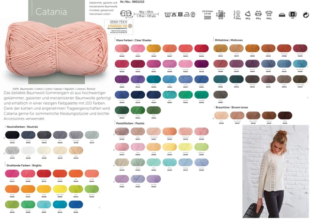 "Schachenmayr Catania" 50g Baumwolle uni mercerisiert gasiert gekämmt