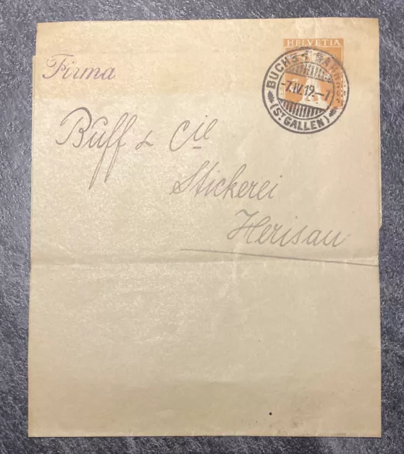 Alter Brief Ganzsache Helvetia Schweiz Zürich 1919