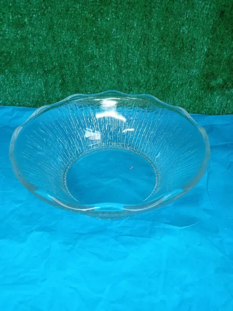 Vintage Pressed Clear  Glass KIG Indonesia Punch Bowl Fruit