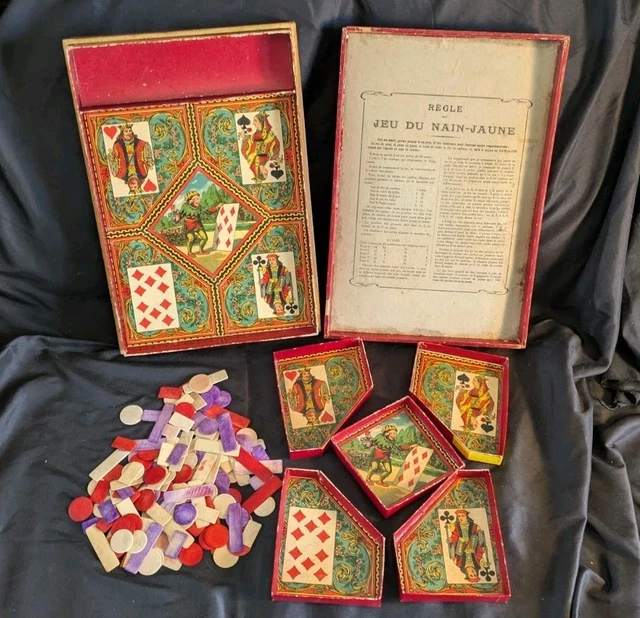 Jeu Du Nain Jaune Vintage Début 1900 - Marque NK Atlas Paris, Parfait Pour Soirées Jeux