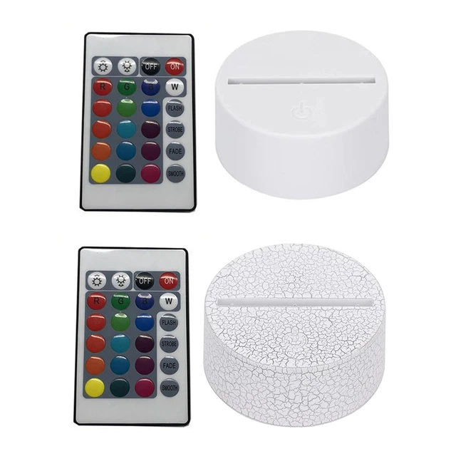 HYNNIO LED Light Base, 20-Pack 3D Night LED Light Lamp Base, Includes Remote Control USB Cable - View #6
