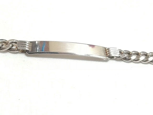 BELLISSIMO BRACCIALE SCUDO IN ARGENTO 925 L.: 16,8 cm SENZA INCISIONE