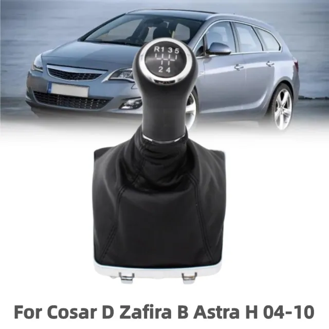 For Vauxhall Astra H Zafira B 5 Speed Gear Shift Knob With Leather Boot Gaiter