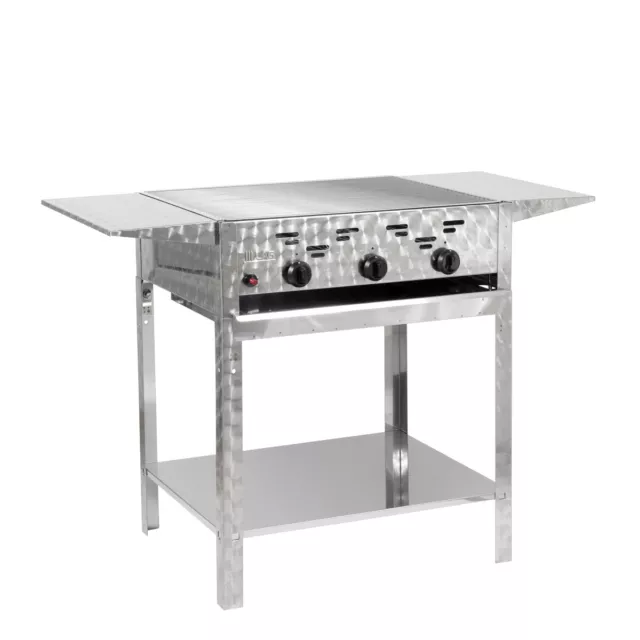 Gasgrill stationär 3-flammig 11kW Edelstahl-Brenner Gasbräter BBQ Neu R3STAP