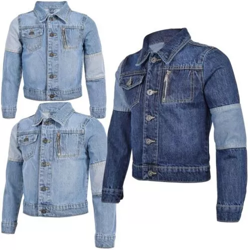 Bambini New Moda Jeans Giacca Jeans Cappotto Bomberino per Ragazzi Età 3-13 Anni