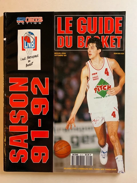 Poster équipe Cholet Basket Saison 1990-1991 - Rigaudeau, Graylin, Warner, Bilba