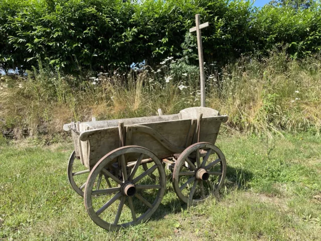 🧙🏻‍♂️ Historischer Bollerwagen aus Holz (antik, original, selten, intakt)