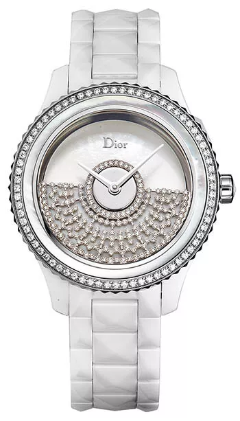 Christian Dior VIII Grand Bal White Pearl&Diamond Luxury Lady Watch CD124BE4C001