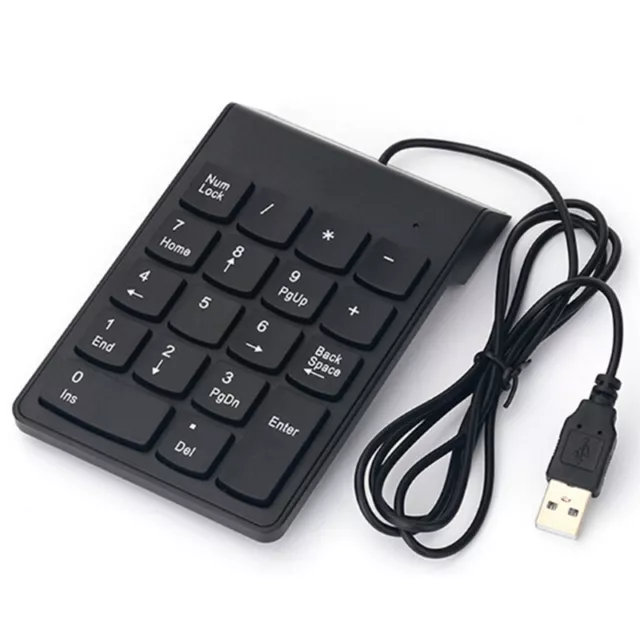 Portable 2.4G Wired Digital Keyboard USB Number Pad 18 Keys Numeric Keypad H#km