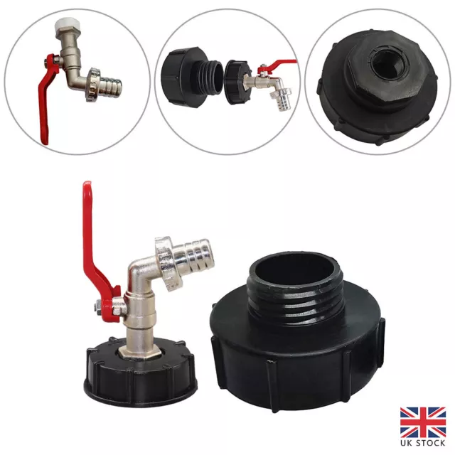 IBC Tank Adapter Valve Connector To Garden Tap With 3/4" Hose Fitting Fuel Water