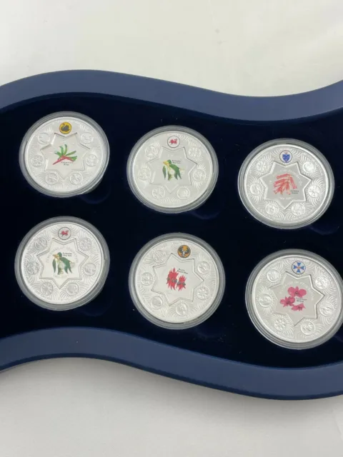 2001 Centenary of Federation Set of 6 x Holey Dollar & Dump coins with cert 0759