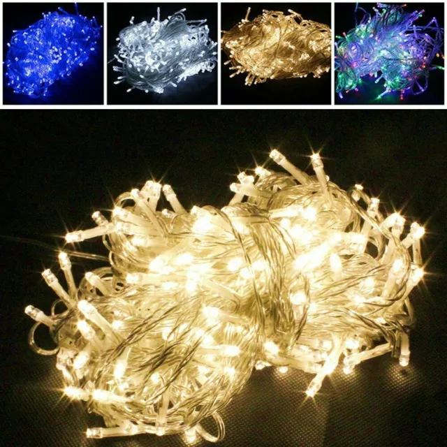 200-500 LED Christmas String Fairy Lights Plug In for Tree Party Wedding Outdoor