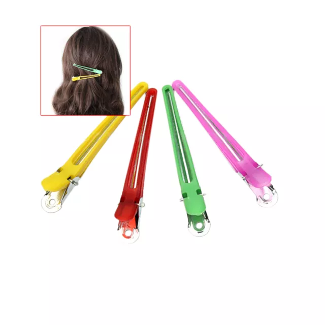 12pcs Colorful Hairdressing Salon Sectioning Clips Clamps Hair Styling Grip B#km 2