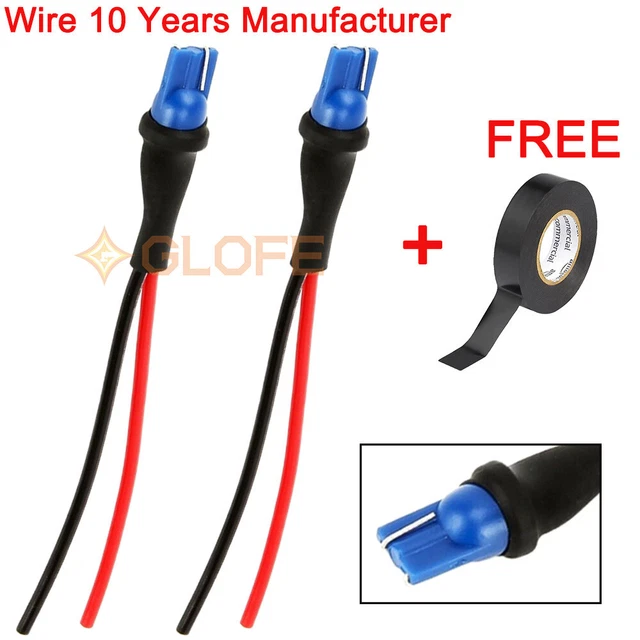 Wire Pigtail Male 921 912 Two Harness Back Up Reverse Light Bulb Cable Plug E