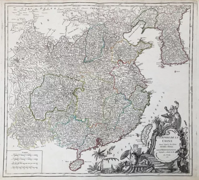 China Asien Ostasien East Asia Karte map Vaugondy Kupferstich engraving 1751