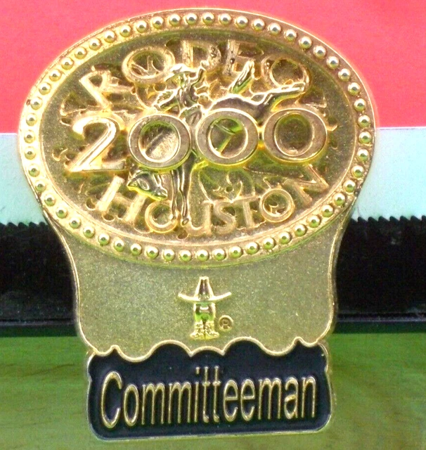 HOUSTON LIVESTOCK SHOW & RODEO 2000 *** Committeeman ** LAPEL / VEST PIN ***