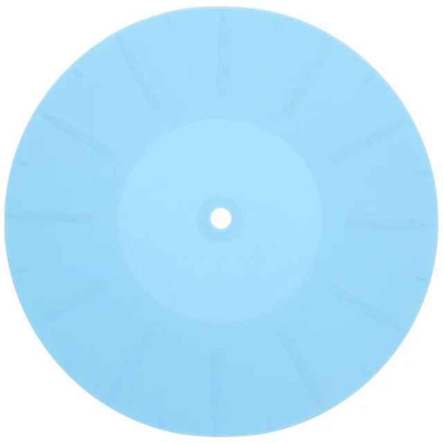 Tapis Platine Vinyle Antidérapant 30.5cm - Améliore Qualité Sonore - Réduction Static Et Vibrations - Motif Jaune