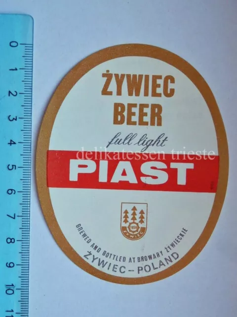 BIRRA ZYWIEC PIAST Piwo bier beer Poland Polonia vecchia ETICHETTA LABEL vintage