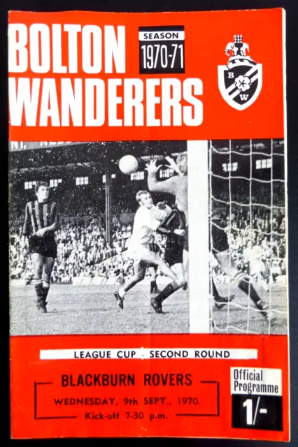 Bolton Wanderers v Blackburn Rovers    9-9-1970