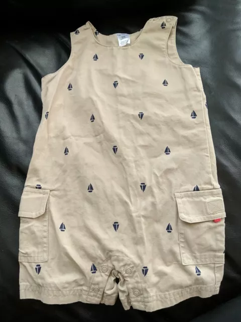 Carter's Sailboat Sailing Boys Romper Infant One Piece Shorts Outfit 18 mo