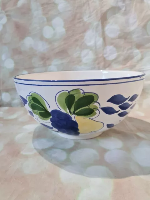 Fruit Decorated Large Serving Bowl Unbranded Unused Pottery Microwave Safe