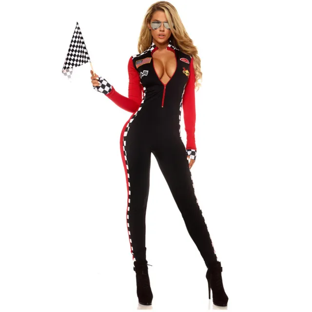 Women's F1 Racer Costumes Racing Girl Motorcycle Costumes Race Car Costumes