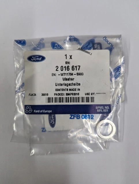 Genuine Ford Fiesta Puma Front Brake Hose Copper Washer Pack Of 2 2016617
