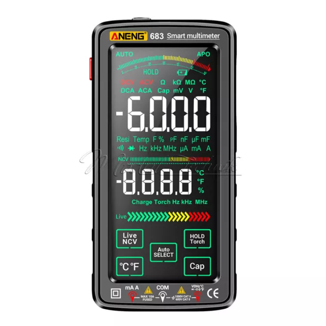 ANENG 683 682 681 Smart Digital Multimeter AC/DC Capacitance Meter Diode Tester