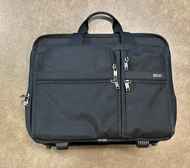 Tumi Alpha Expandable Organizer Laptop Rolling Ballistic Nylon Briefcase 2206D3 3