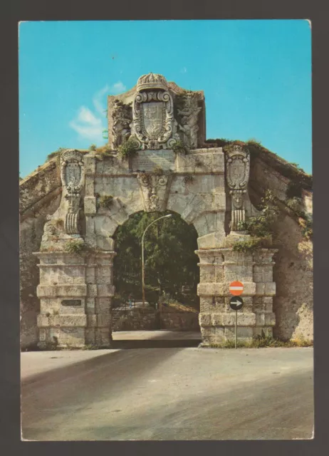 Augusta Siracusa Cartolina Antica Porta Spagnola Fg Vg 1978