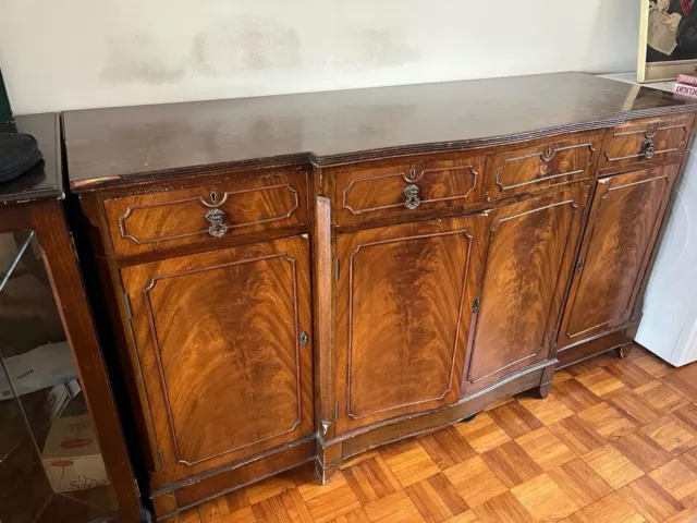 Traditional Antique Vintage Wide Wooden Sideboard Cupboard Cabinet