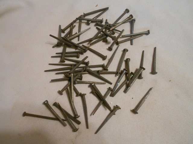2” square NAILS 120 quantity square nail round head  vintage antique