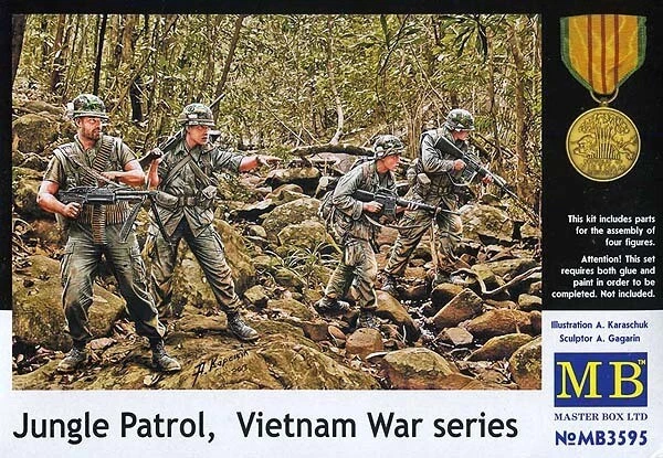 Master Box Mb3595 1/35 America Vietnam War Soldiers Jungle Patrol