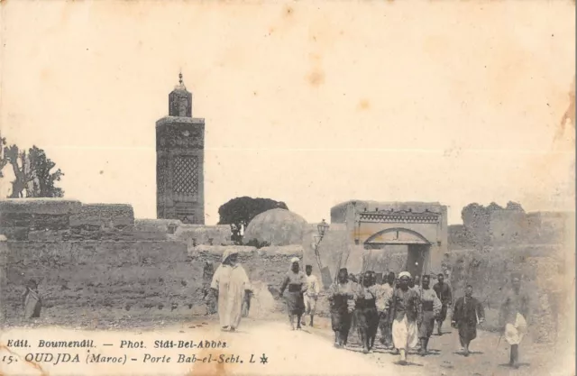Cpa Maroc Oudjda Porte Bab El Sebi
