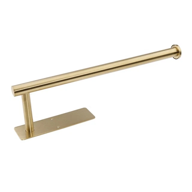 Soporte de tela de oro - Soporte de tela debajo del gabinete de cocina, toalla de baño St C2F4
