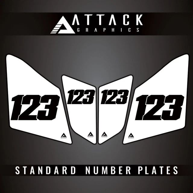 Attack Graphics 4 Plate ATV Background Kit For Yamaha RAPTOR 350 2007