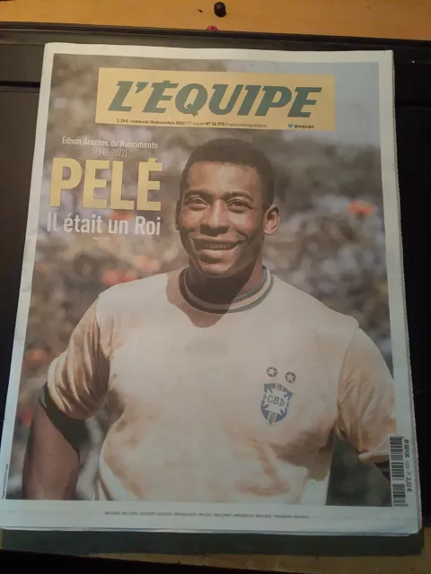 Journal  L’Equipe N°24975 Du 30/12/2022 Mort Décès Pelé Il Était Un Roi